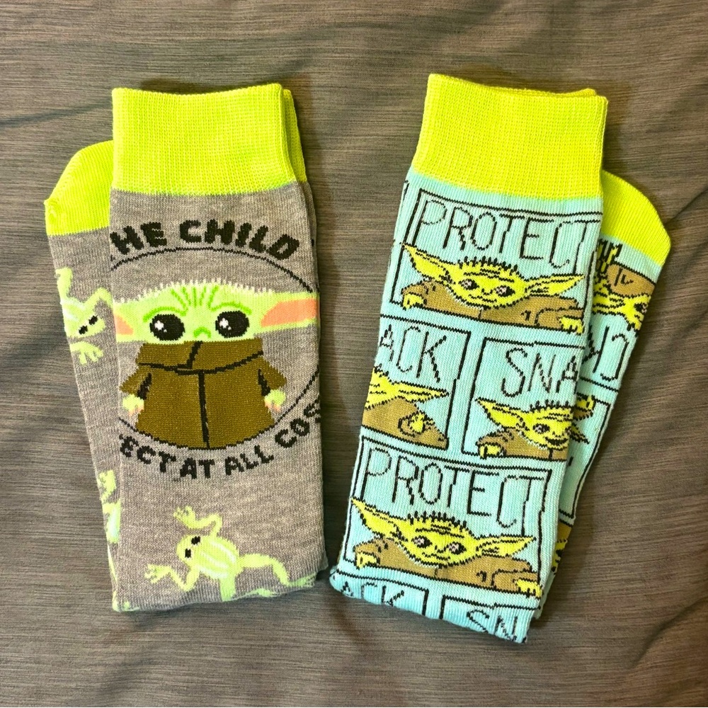 Star Wars Baby Yoda Socks (2-Set Bundle) - NWOT!